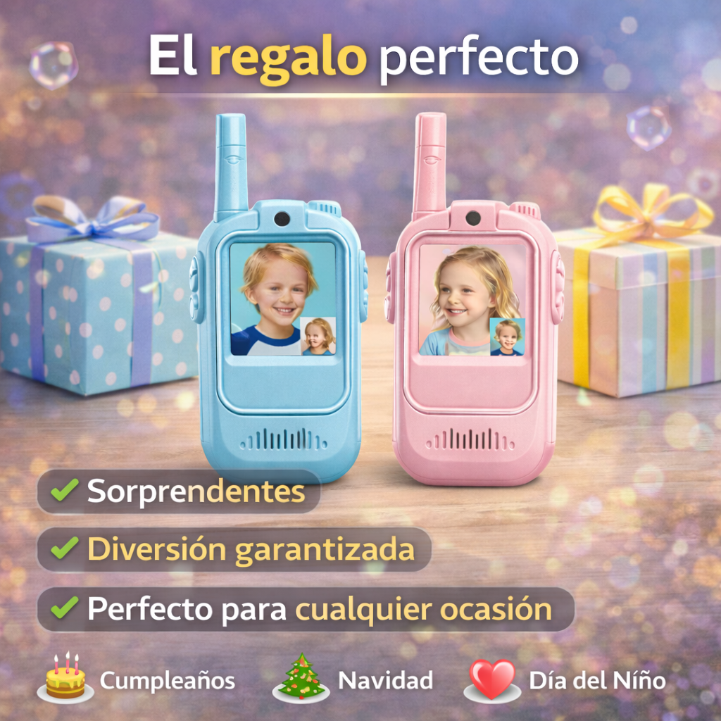 Walkie Talkies con Cámara y Videollamada (Pack x2)