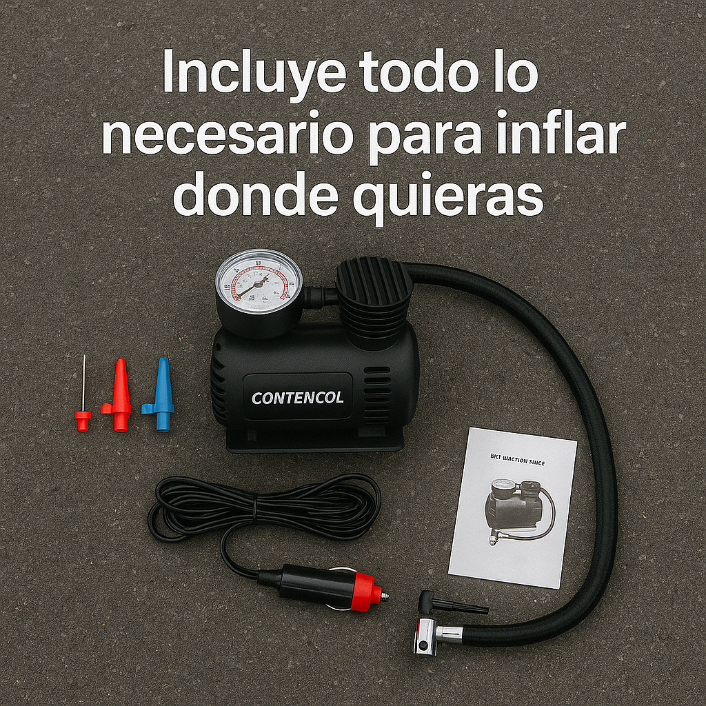 Infla lo que necesites, donde quieras, cuando quieras - Mini Compresor de Aire