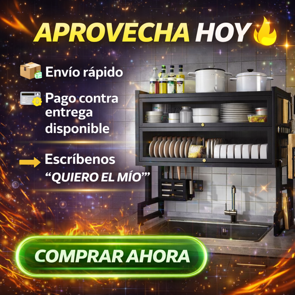 Más Espacio, Más Orden, Menos Estrés - Escurridor de Platos