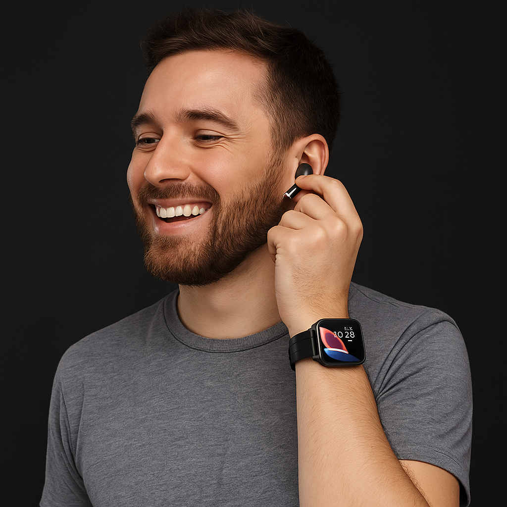 Smartwatch D8 Pro 2 en 1: potencia, estilo y audífonos integrados