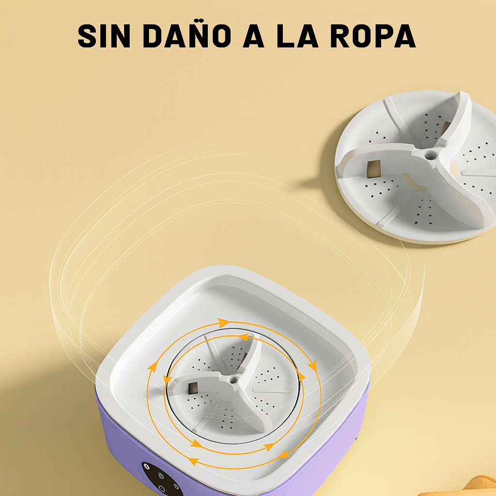 ¡Lava tu ropa en minutos y sin ocupar espacio! - LAVADORA PORTATIL