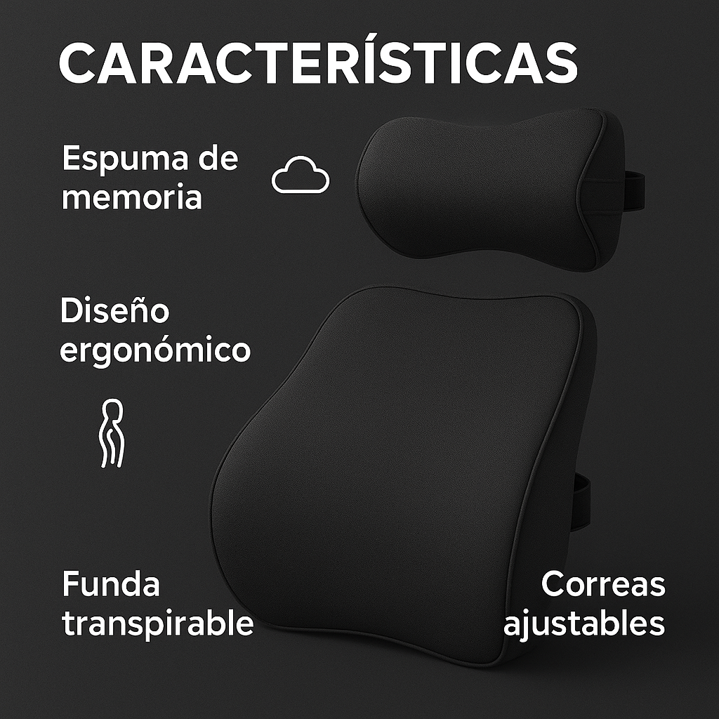Soporte lumbar y cervical que cambia tu viaje - SOPORTE LUBAR Y CUELLO