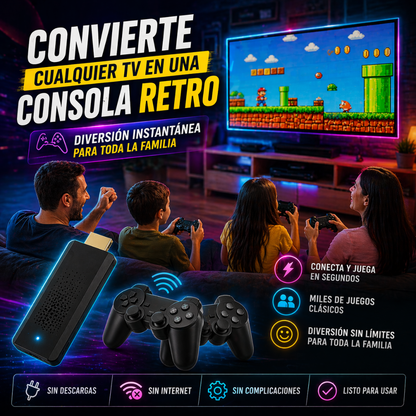 Convierte tu TV en una consola con más de 10.000 juegos sin complicaciones - Game Tv Stick