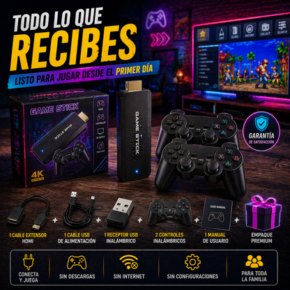 Convierte tu TV en una consola con más de 10.000 juegos sin complicaciones - Game Tv Stick
