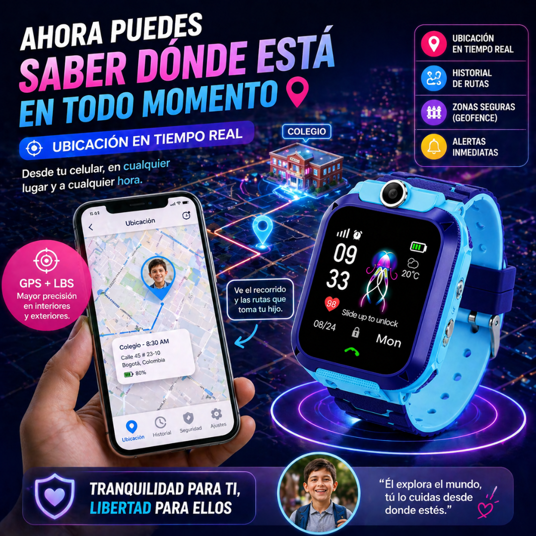 Más libertad para ellos, más tranquilidad para ti - Reloj SmartWatch Gps