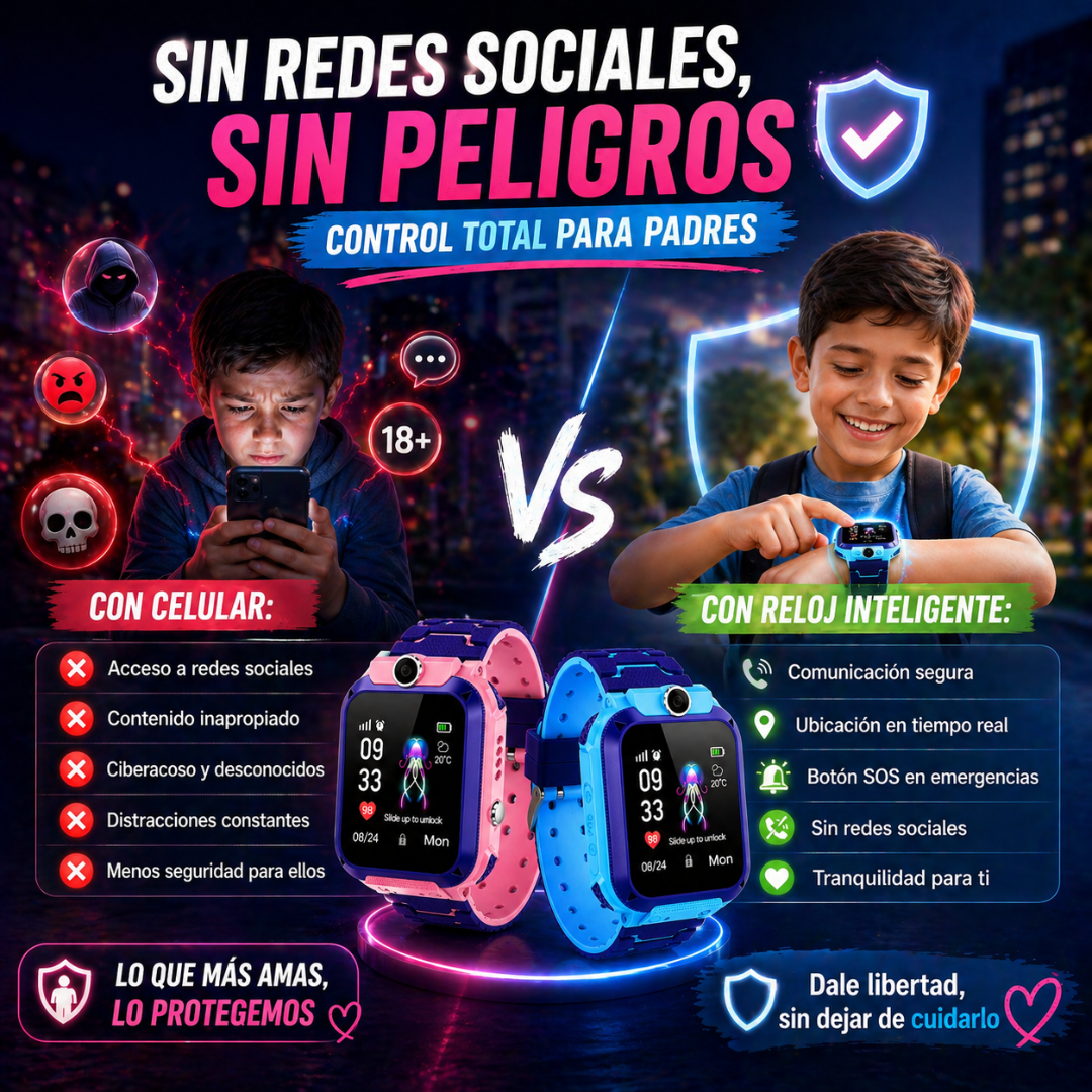 Más libertad para ellos, más tranquilidad para ti - Reloj SmartWatch Gps
