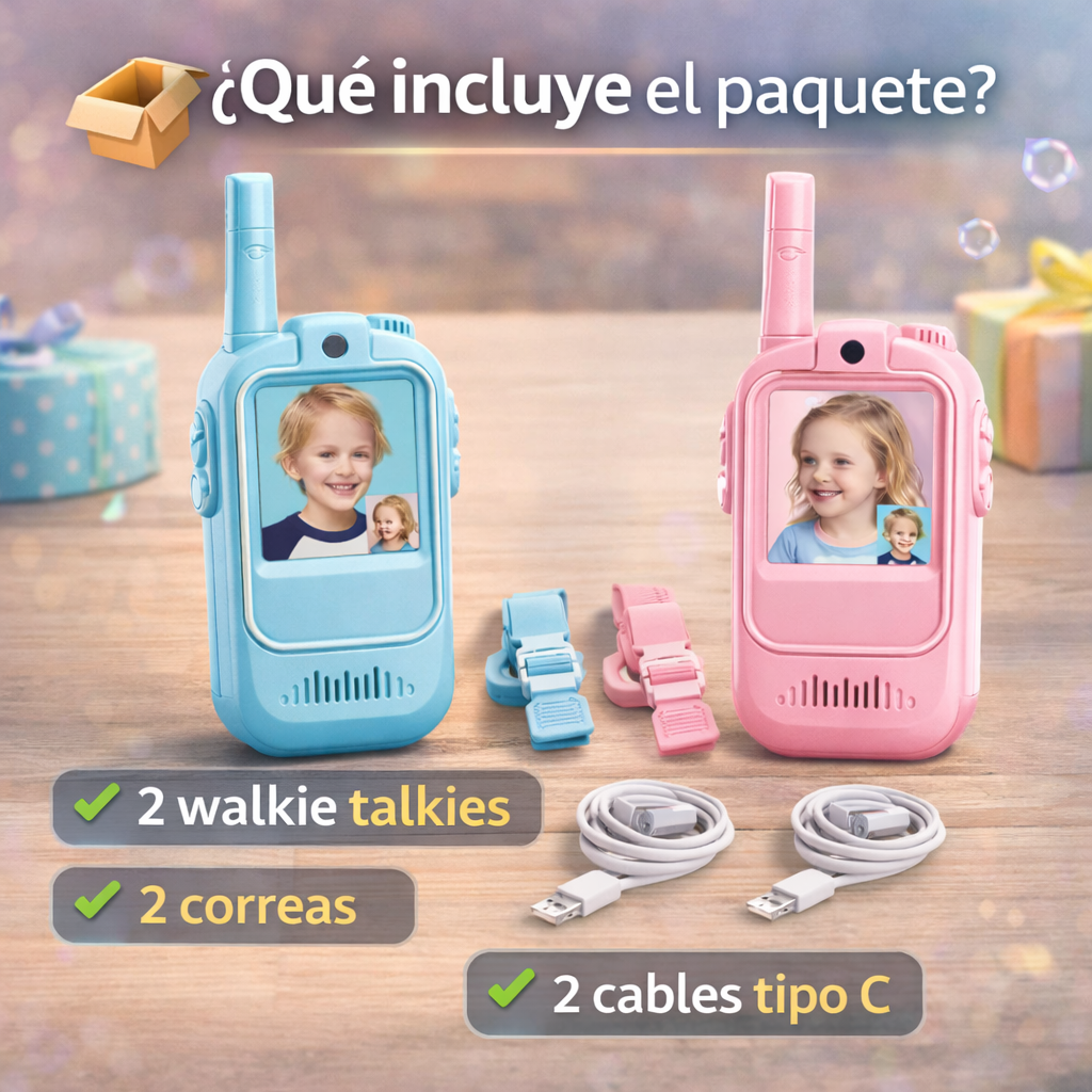 Walkie Talkies con Cámara y Videollamada (Pack x2)
