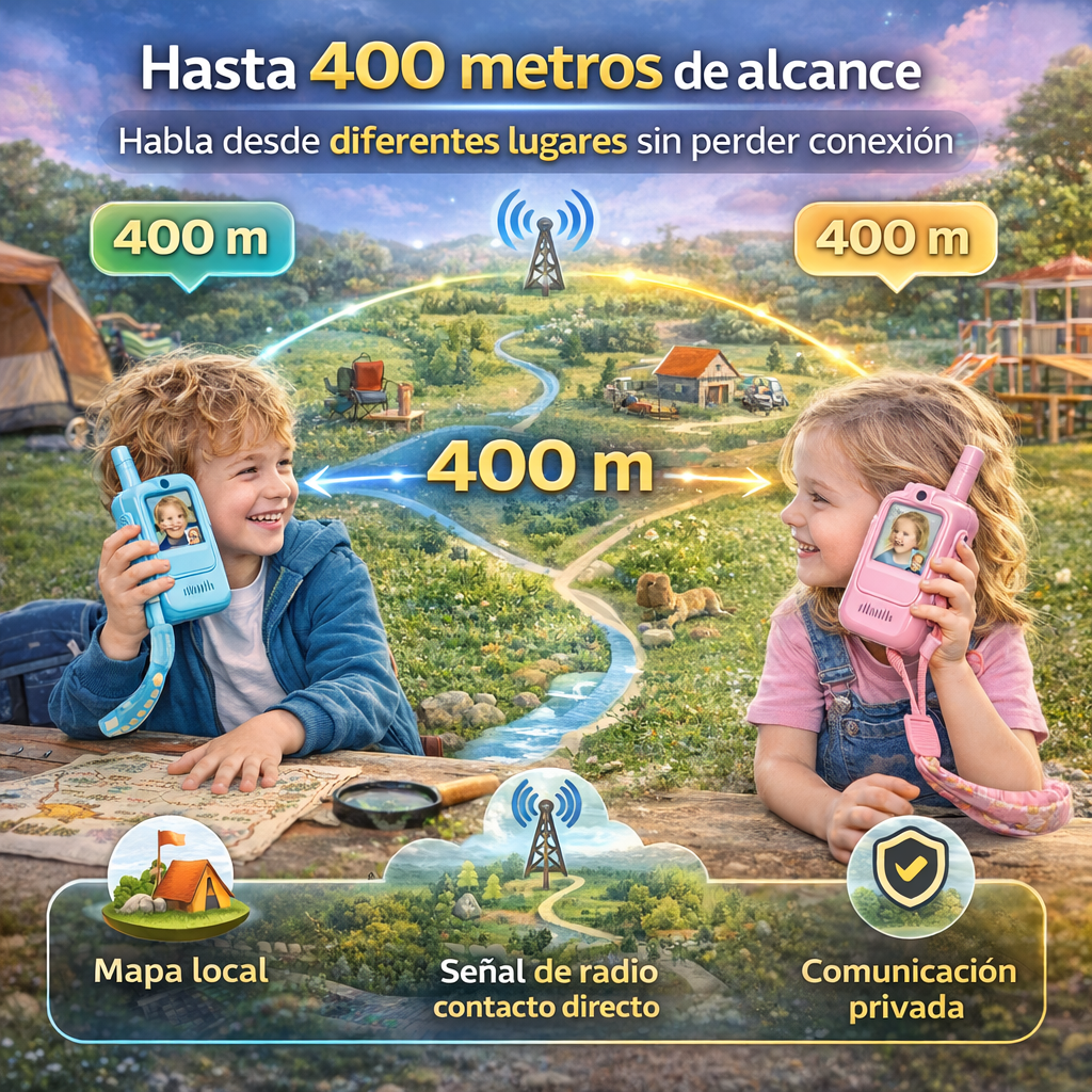Walkie Talkies con Cámara y Videollamada (Pack x2)
