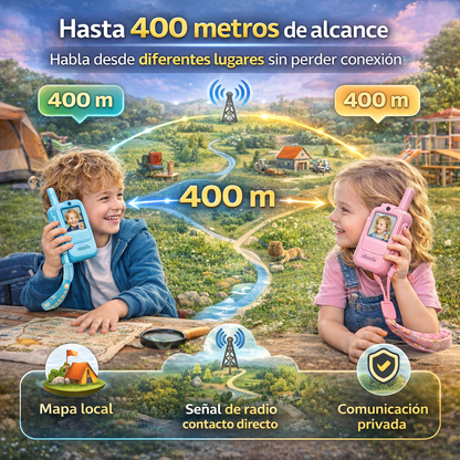 Walkie Talkies con Cámara y Videollamada (Pack x2)