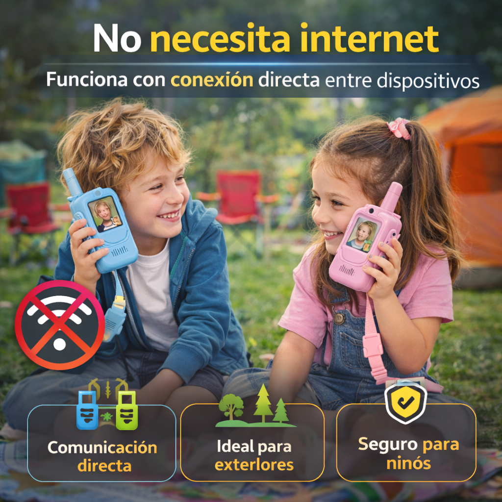 Walkie Talkies con Cámara y Videollamada (Pack x2)