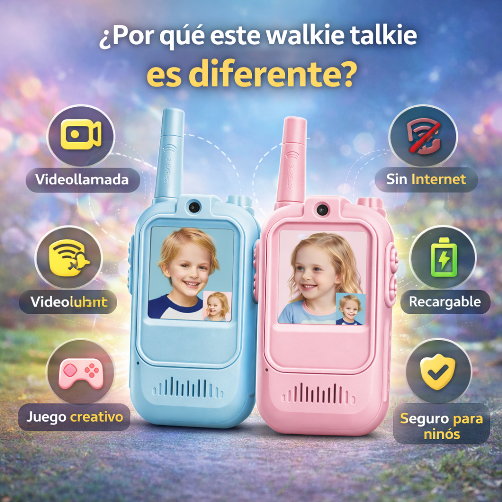 Walkie Talkies con Cámara y Videollamada (Pack x2)