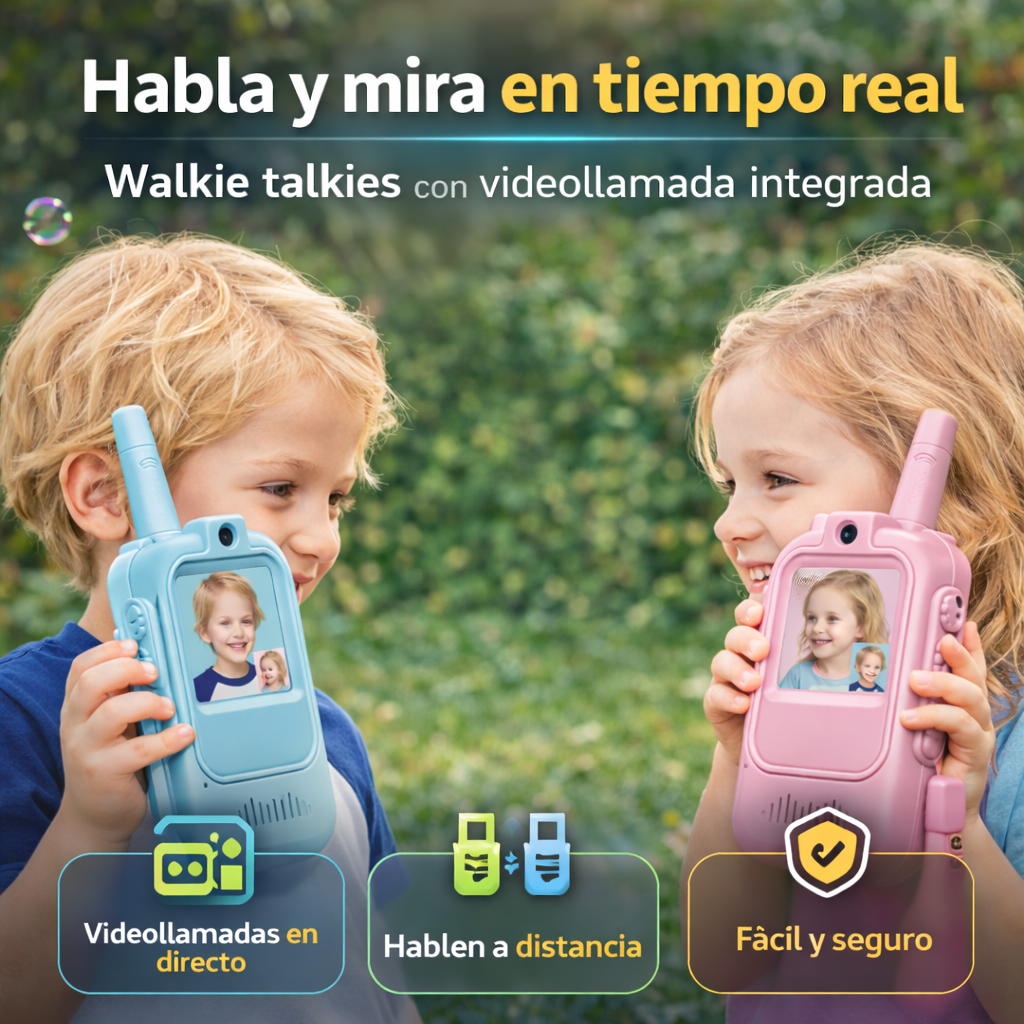 Walkie Talkies con Cámara y Videollamada (Pack x2)