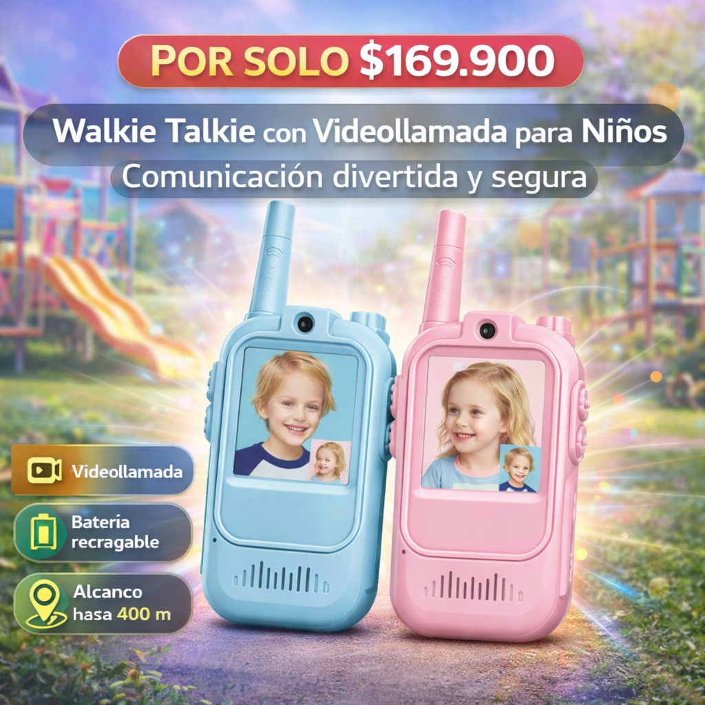 Walkie Talkies con Cámara y Videollamada (Pack x2)