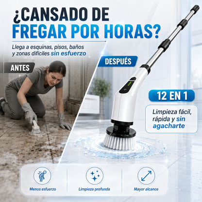 Limpieza profunda y sin esfuerzo - Cepillo 12 en 1