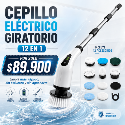Limpieza profunda y sin esfuerzo - Cepillo 12 en 1