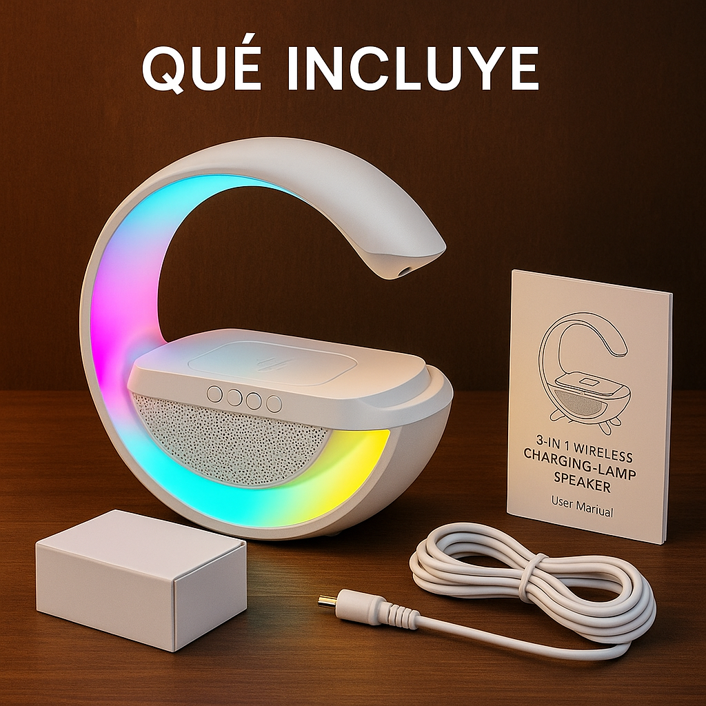 Iluminación, música y carga… todo en un solo toque - Lampara Inteligente