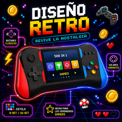 ¡REVIVE LA NOSTALGIA EN TUS MANOS CON LA CONSOLA PORTATIL!