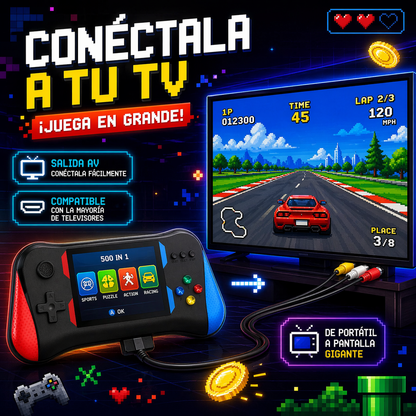 ¡REVIVE LA NOSTALGIA EN TUS MANOS CON LA CONSOLA PORTATIL!