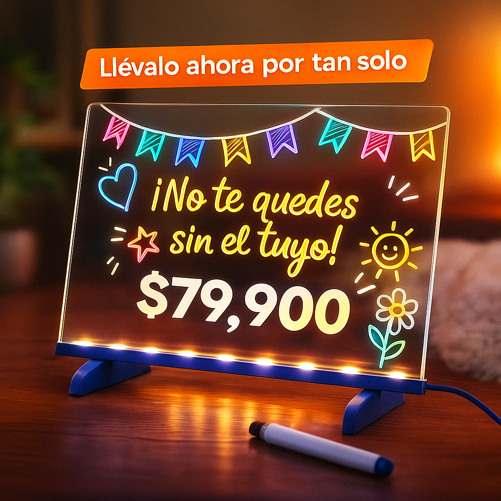 Ilumina tus ideas y dale vida a tus mensajes con estilo- Tablero Led