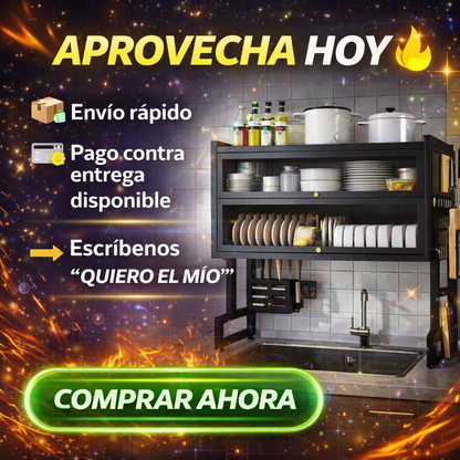 Más Espacio, Más Orden, Menos Estrés - Escurridor de Platos
