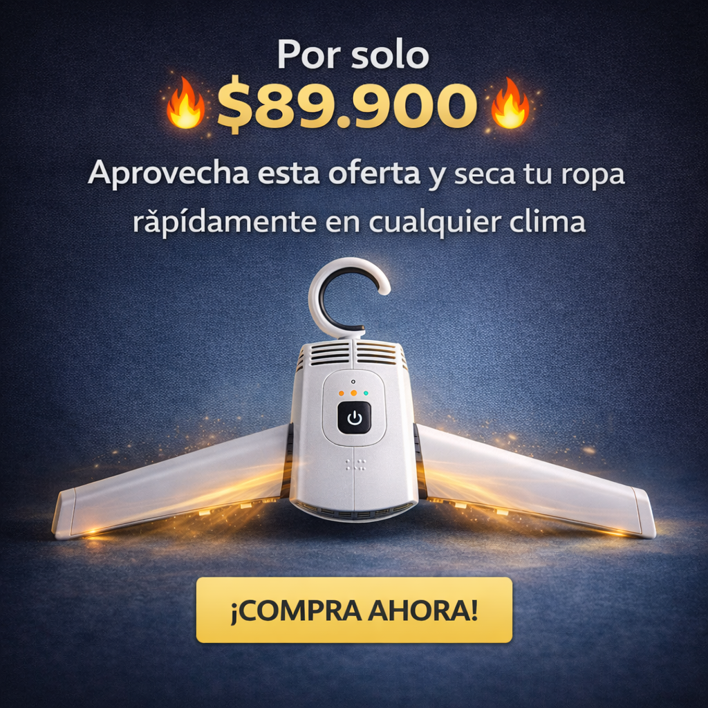 La forma inteligente de secar tu ropa rápida y fácilmente en casa - Gancho Portatil Secador De Ropa
