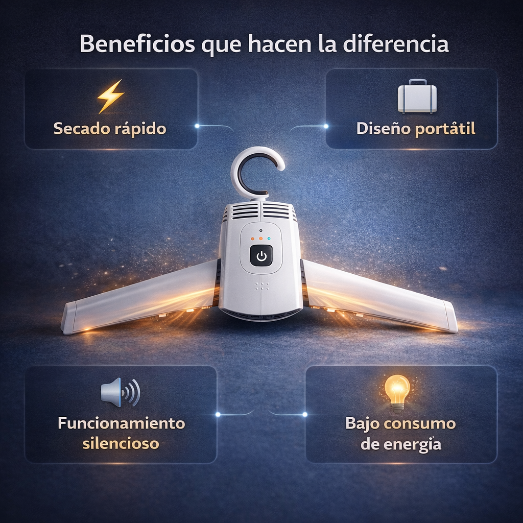 La forma inteligente de secar tu ropa rápida y fácilmente en casa - Gancho Portatil Secador De Ropa