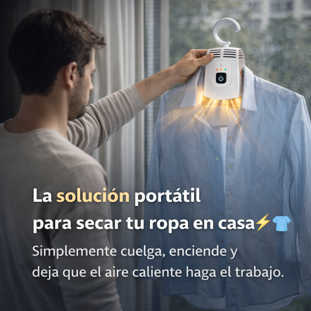 La forma inteligente de secar tu ropa rápida y fácilmente en casa - Gancho Portatil Secador De Ropa