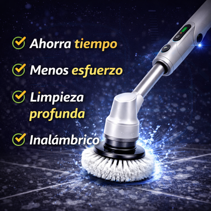 Limpia baños, cocinas y azulejos sin cansarte - Cepillo De Limpieza Electrico 9 En 1