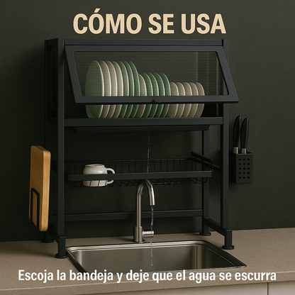Convierte tu cocina en un espacio moderno y elegante-Escurridor de Platos