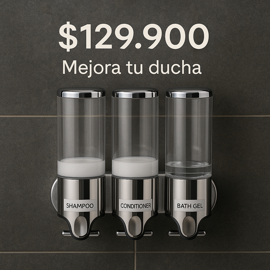 Diseño elegante, orden perfecto: el toque premium que tu baño merece- Dispensador de Shampoo