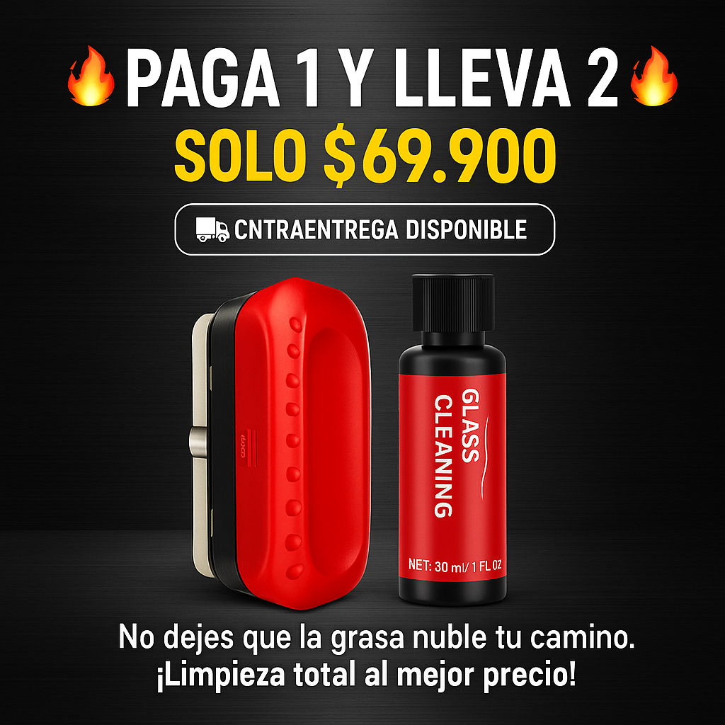 Dile adiós a la grasa en tu parabrisas y maneja con visión perfecta- Limpia Parabrisas 2x1