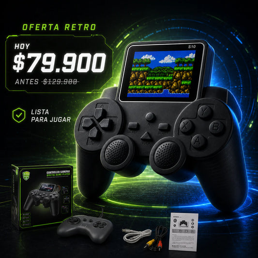 Revive la emoción de los videojuegos clásicos en cualquier lugar - Control De Juegos Portatil Consola