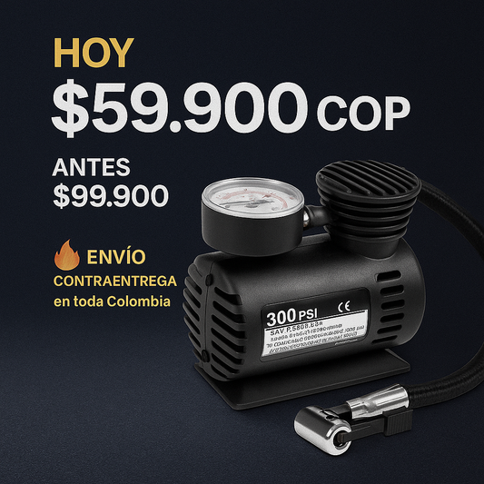 Infla lo que necesites, donde quieras, cuando quieras - Mini Compresor de Aire