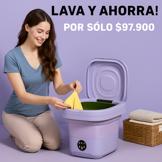 ¡Lava tu ropa en minutos y sin ocupar espacio! - LAVADORA PORTATIL