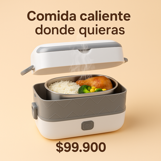 Diseño moderno, acero inoxidable y potencia en tus manos- Lonchera Electrica