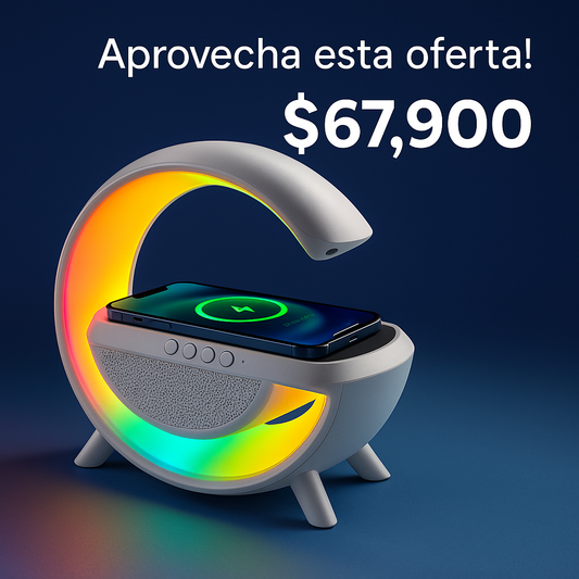 Iluminación, música y carga… todo en un solo toque - Lampara Inteligente