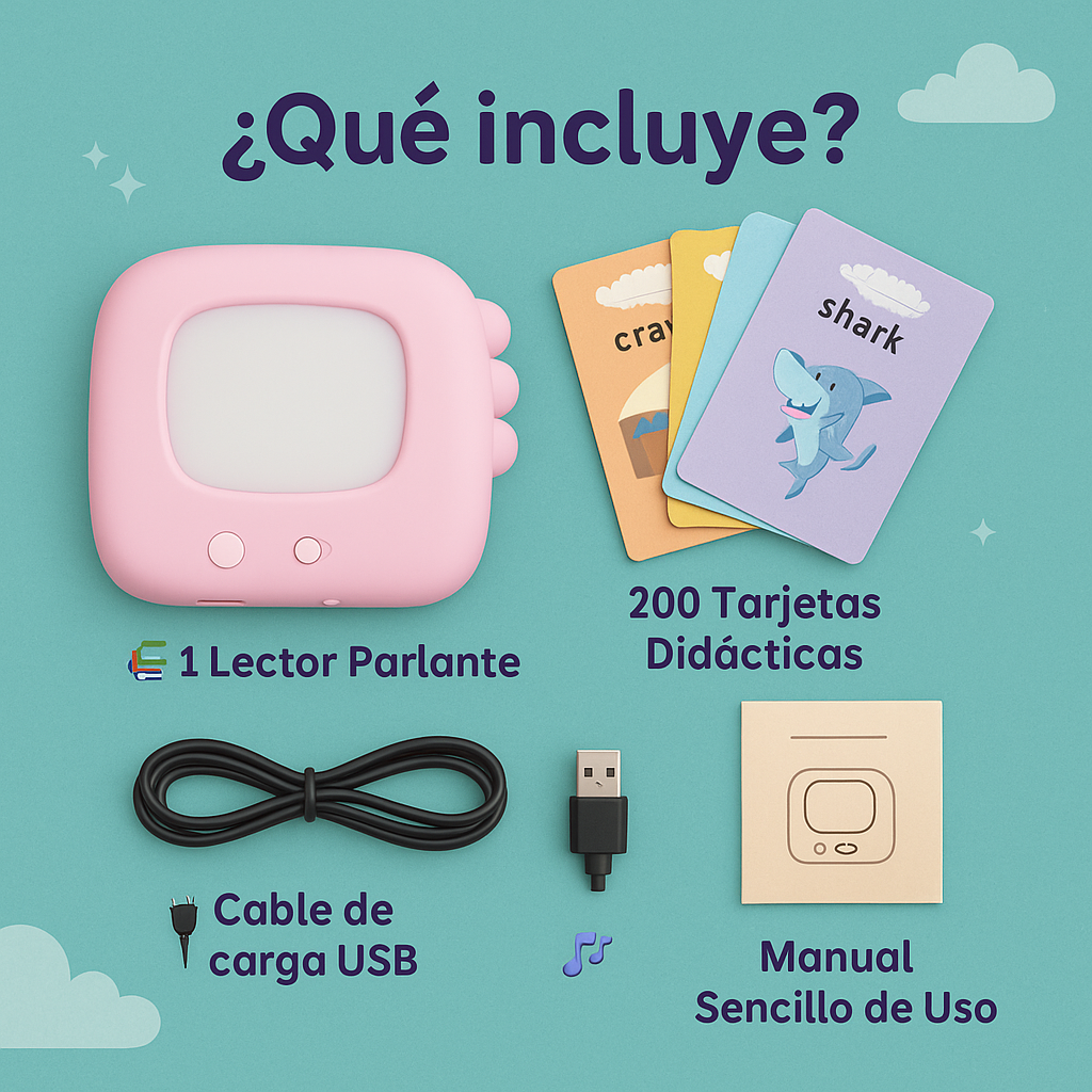 Aprender inglés nunca había sido tan fácil y divertido- Tarjetas Didacticas Parlantes