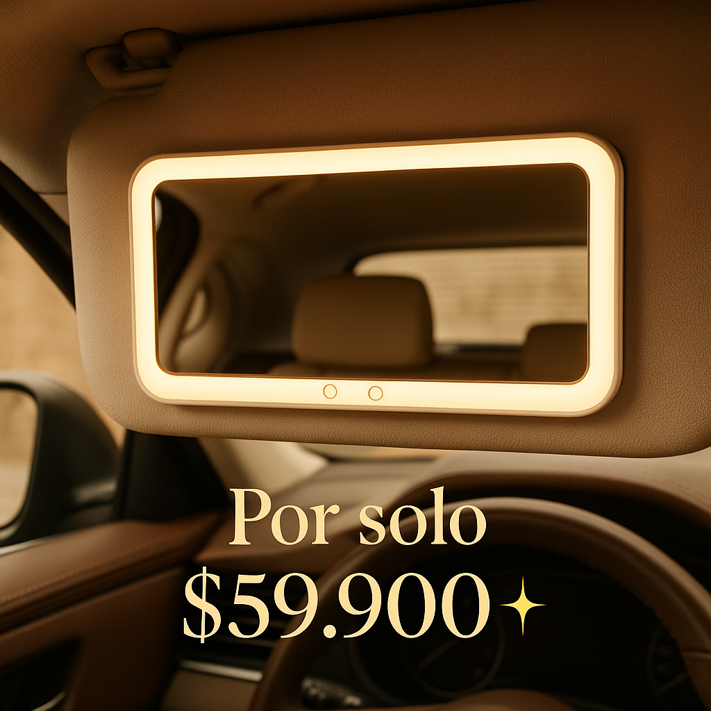 La solución a la mala iluminación de tu carro- Espejo Led