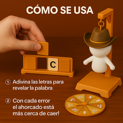 ¡Adivina las palabras y salva al vaquero antes de que sea tarde!- Hankman Glow