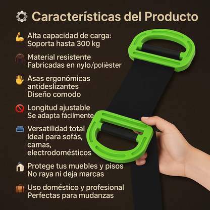 Levanta sin esfuerzo lo que antes parecía imposible - Correas de Elevacion