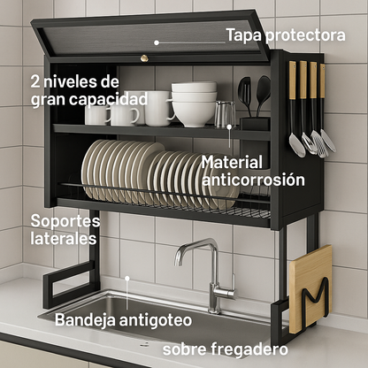 Más Espacio, Más Orden, Menos Estrés - Escurridor de Platos